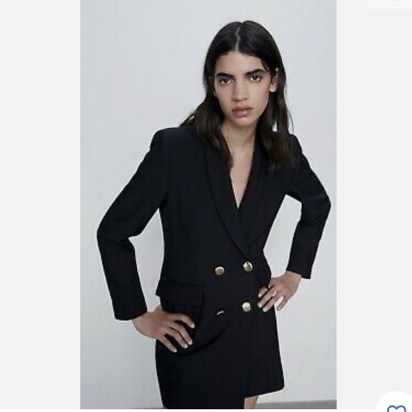 ZARA BLACK FROCK COAT SIZE SMALL - Picture 2 of 9